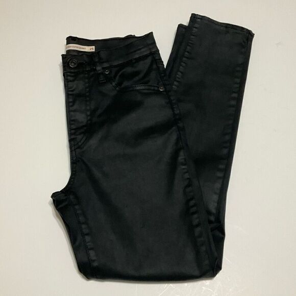 Levis Coated Mile High Super Skinny, Black 5Pocket Jeans, 25 - Picture 3 of 12